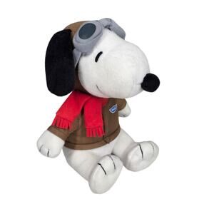 PEANUTS SNOOPY RED BARON AVIATOR PILOT PLUSH – 6" – METLIFE PROMO 2015